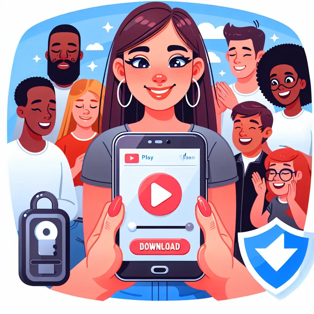 "Person downloading TikTok videos using a mobile app, illustrating the process of safely and easily saving favorite content from TikTok in the Ultimate Guide to TikTok Video Downloaders."