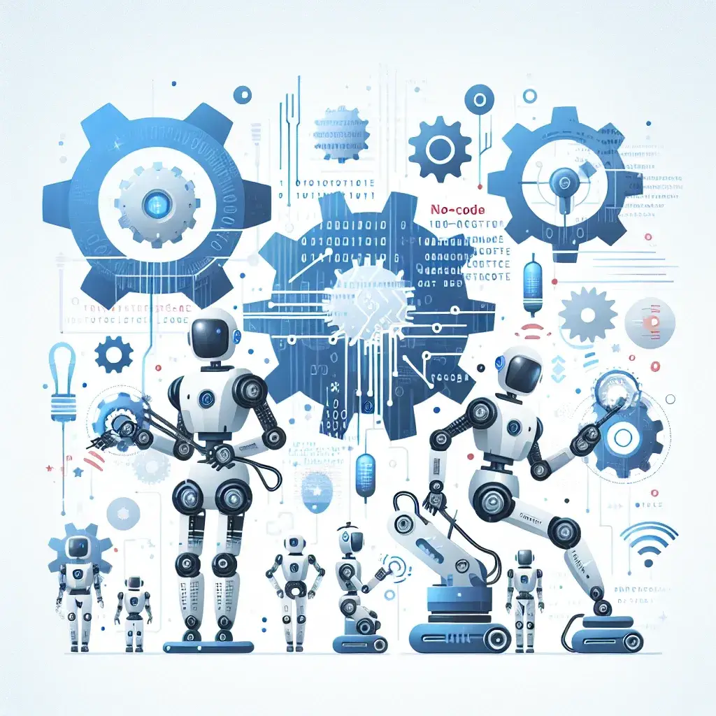 "Overview of no-code robotic process automation platforms for business process optimization, showcasing various user-friendly interfaces and automation features."