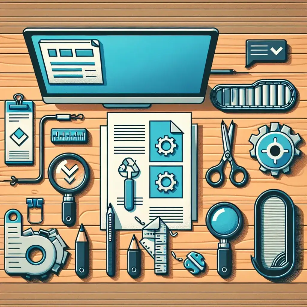 "Essential tools for enhancing PDF processing workflows, showcasing software applications and productivity tools for efficient document management."