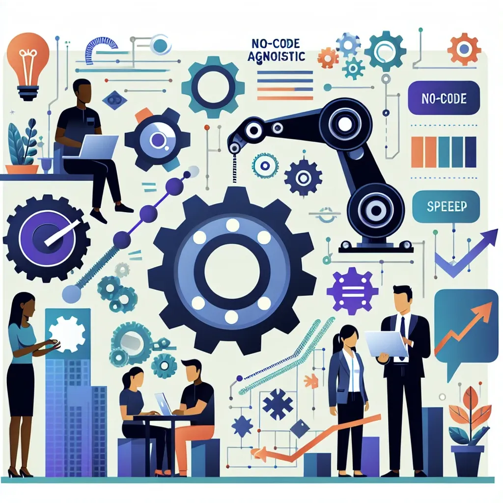 "Infographic showcasing the top platforms for no-code robotic process automation, highlighting features and benefits that enhance business efficiency and streamline operations."